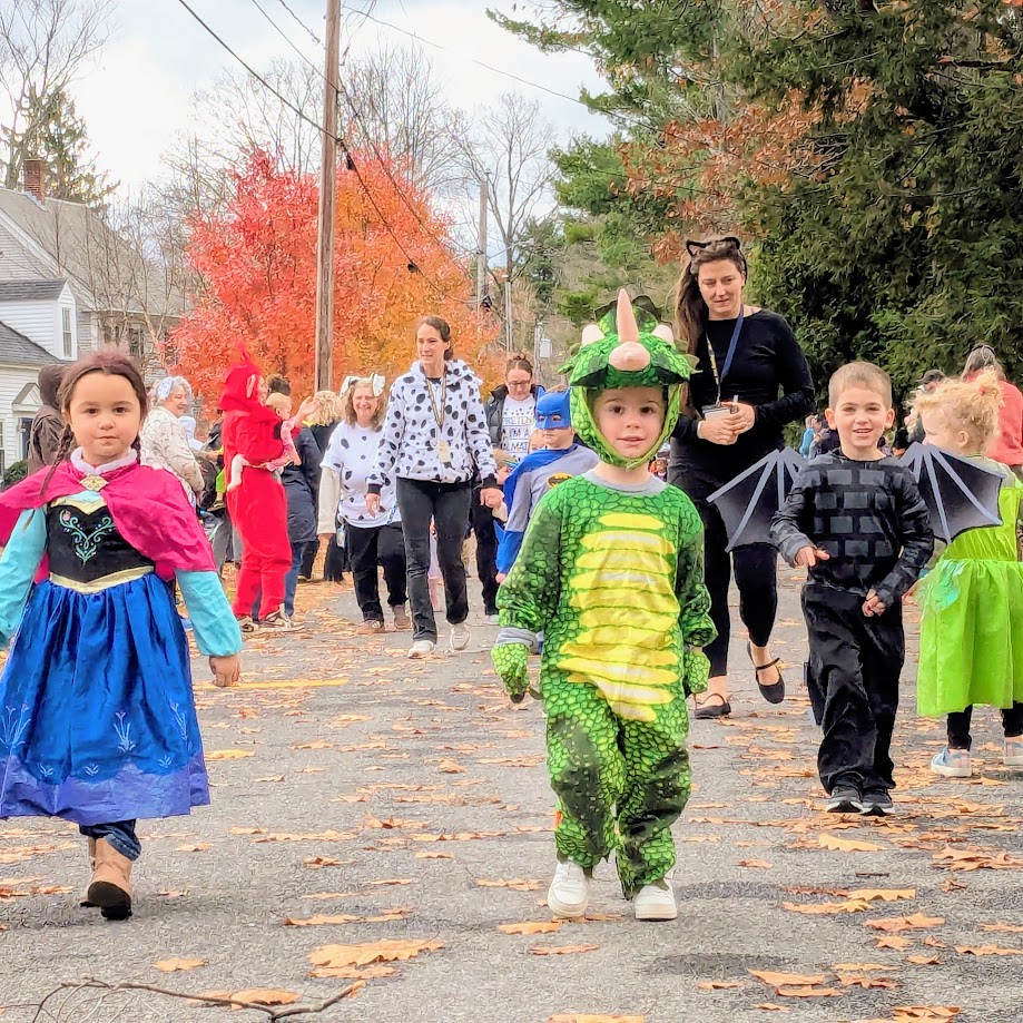 preschoolers in the Halloween Parade